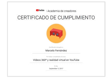 Certificación YouTube 360 VR