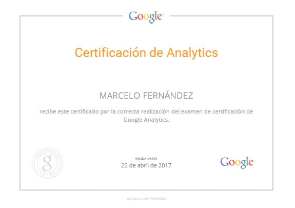Certificación Google Analytics