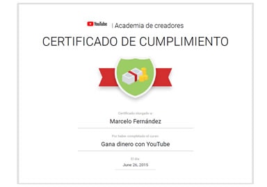 Certificación YouTube Publicidad