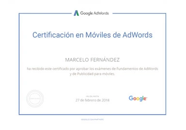Certificación Google AdWords Móvil
