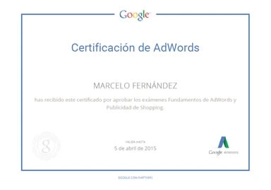 Certificación Google Shopping