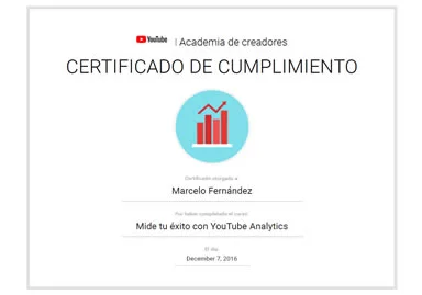Certificación YouTube Analytics